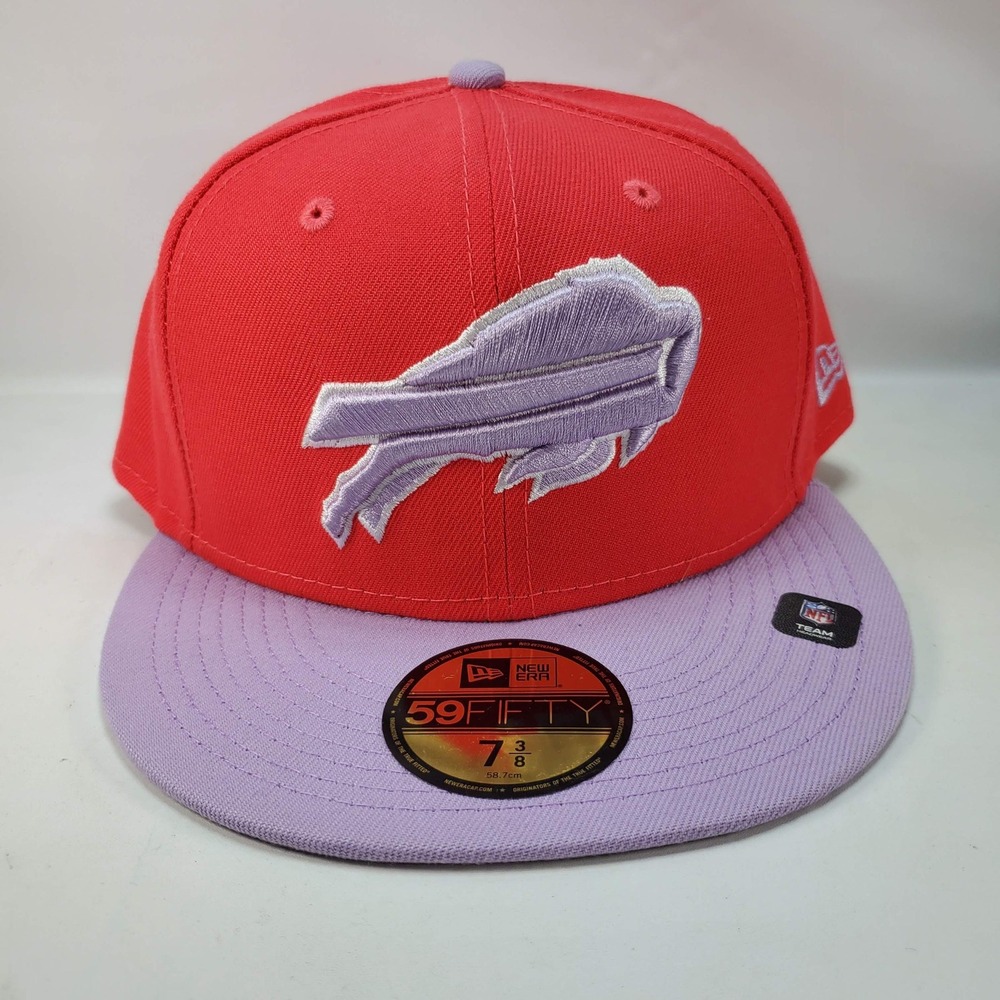 New Era 59FIFTY Buffalo Bills Hat Mens 7 3/8 Pink Lavender Color Pack NFL NEW